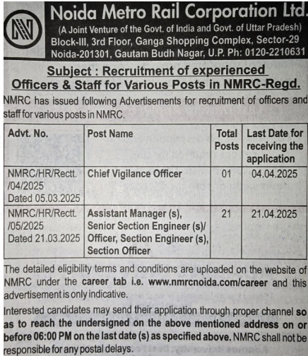 NDMC recruitment