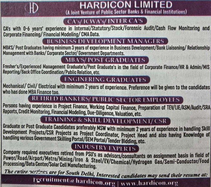 Hardicon limited recruitment