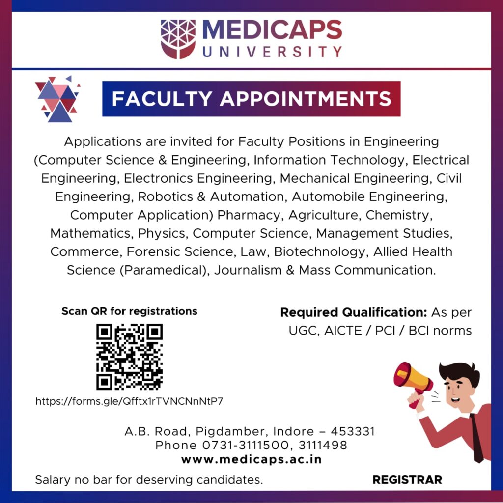 Medicaps university recruitment