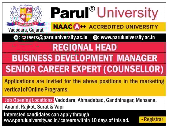Parul university recruitment