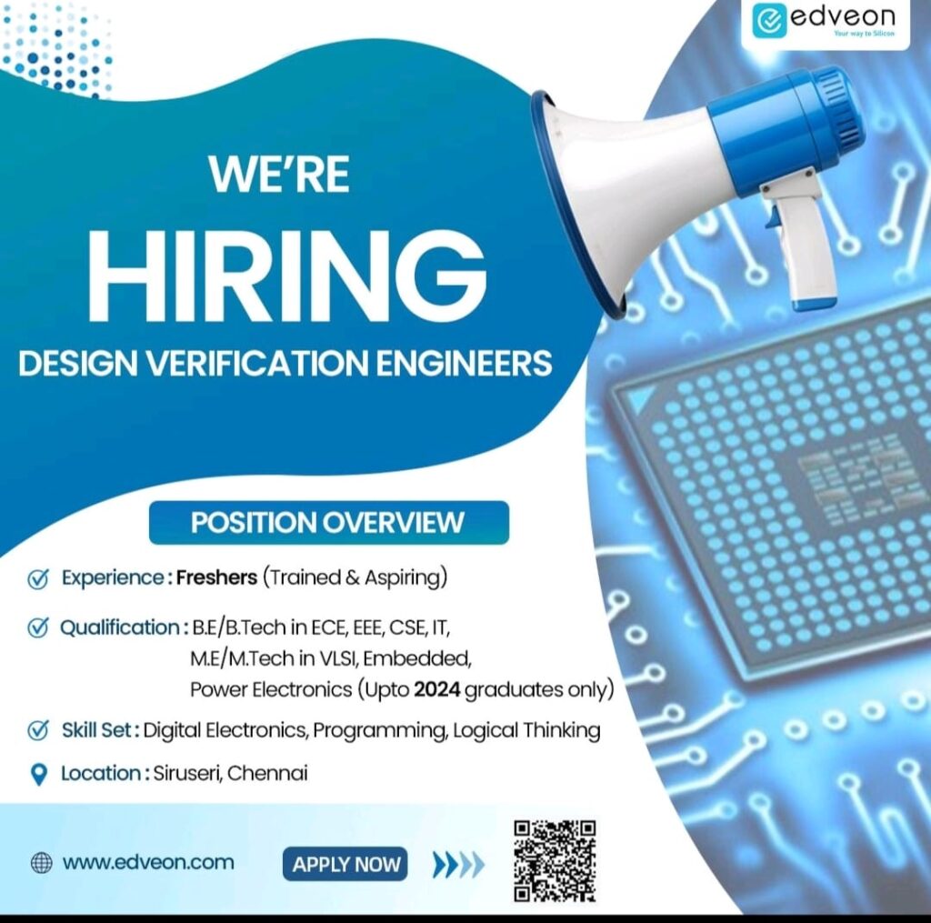 Edveon Recruitment 2025: Hiring Design Verification Engineers – Freshers Apply Now!