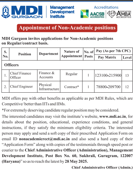 MDI recruitment